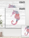 Pink Seahorses Ocean Life - Premium Canvas Wall Art