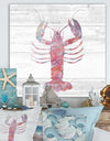 Pink lobster Ocean Life - Nautical & Coastal Gallery-wrapped Canvas