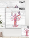 Pink lobster Ocean Life - Nautical & Coastal Gallery-wrapped Canvas