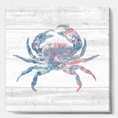 Pink Crab Ocean Life - Canvas Artwork