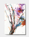 Abstract Purple and Blue Flowers - Traditional Gallery-wrapped Canvas