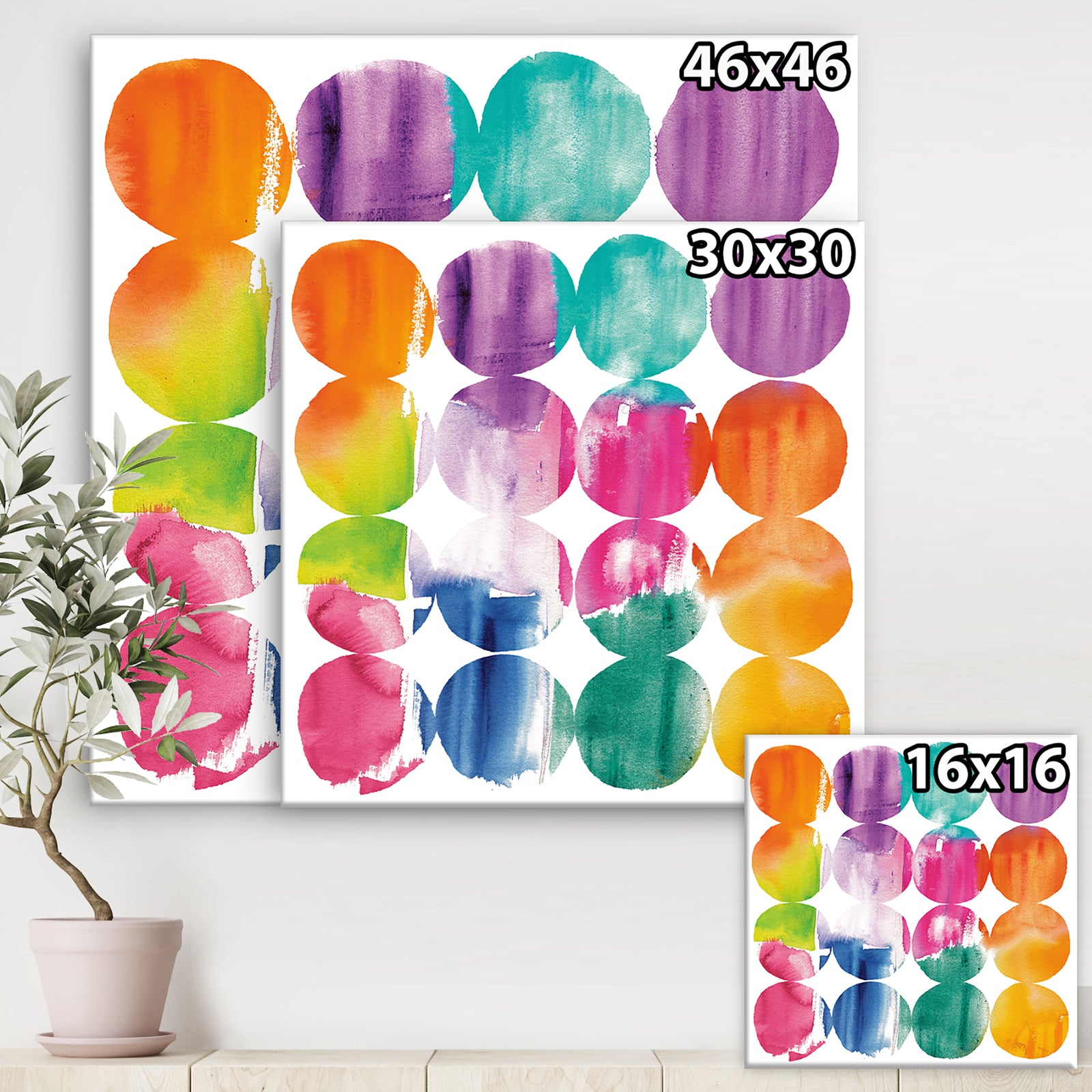 Circle Abstract Colorfields - Modern & Contemporary Canvas Art