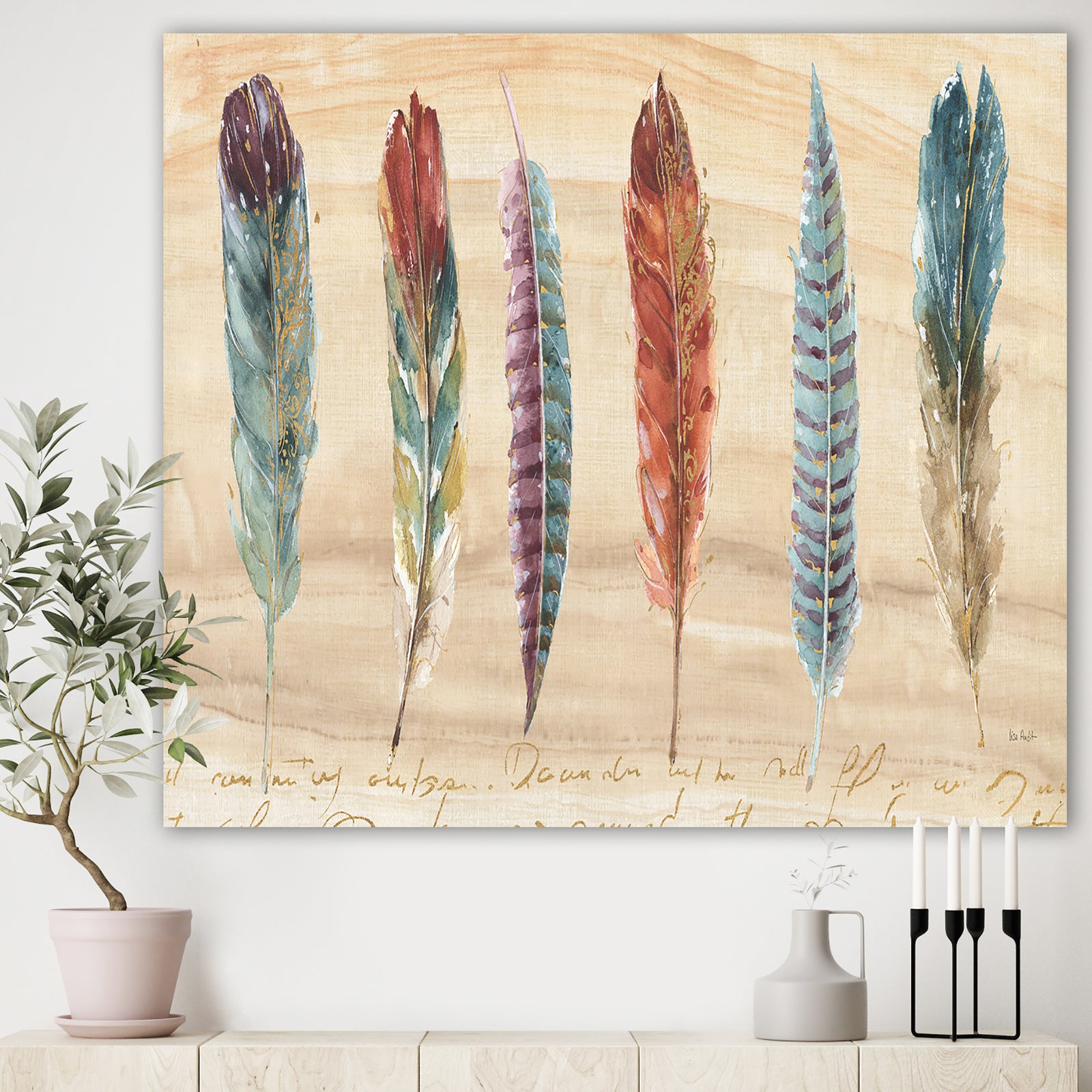 Feathers Cottage Family - Lake House Premium Canvas Wall Art