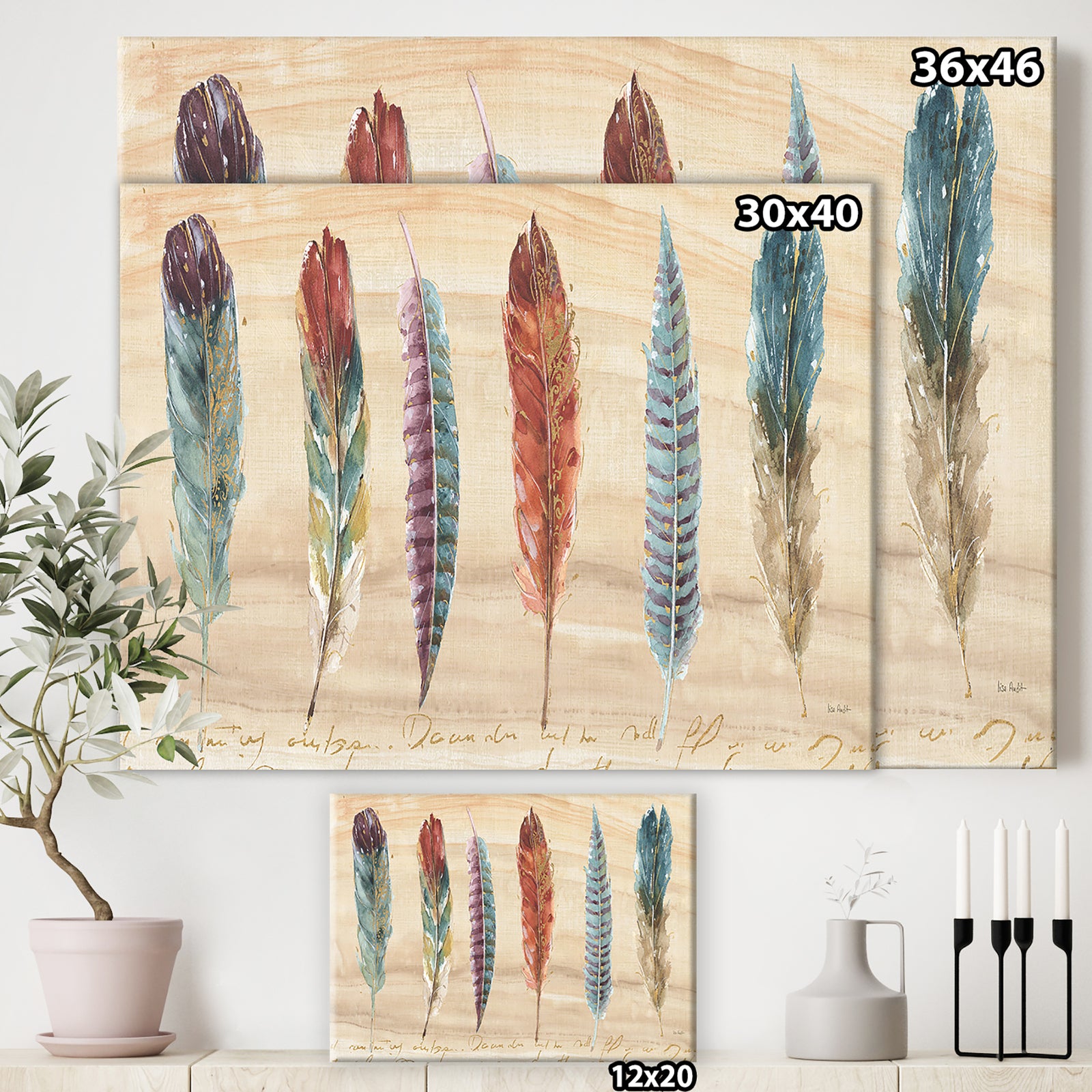 Feathers Cottage Family - Lake House Premium Canvas Wall Art