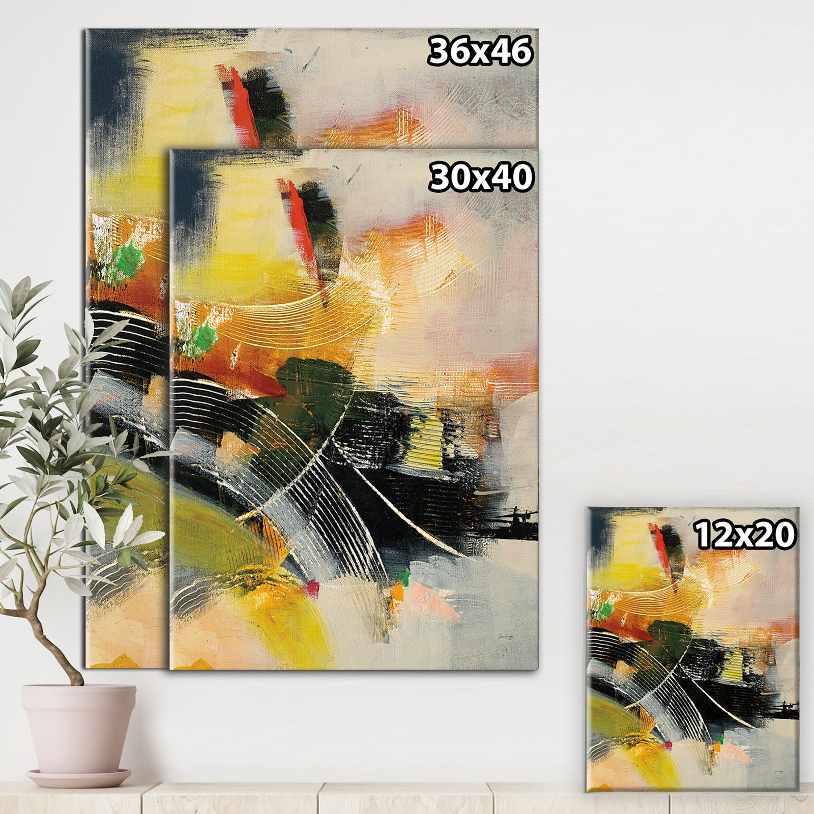 End of the Orange Rainbow I - Modern & Contemporary Canvas Artwork