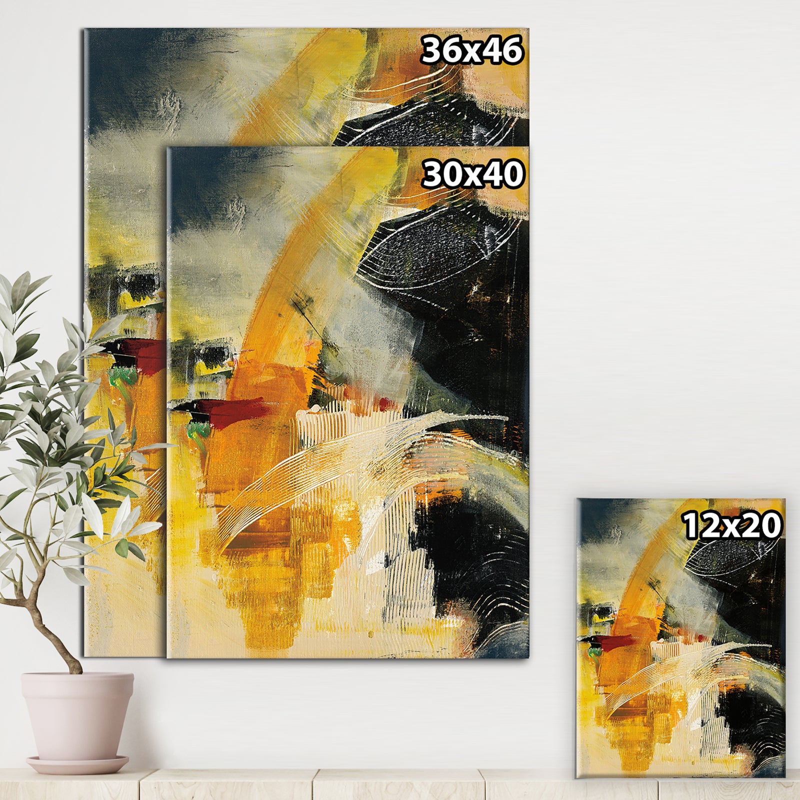 End of the Orange Rainbow II - Modern & Contemporary Canvas Art