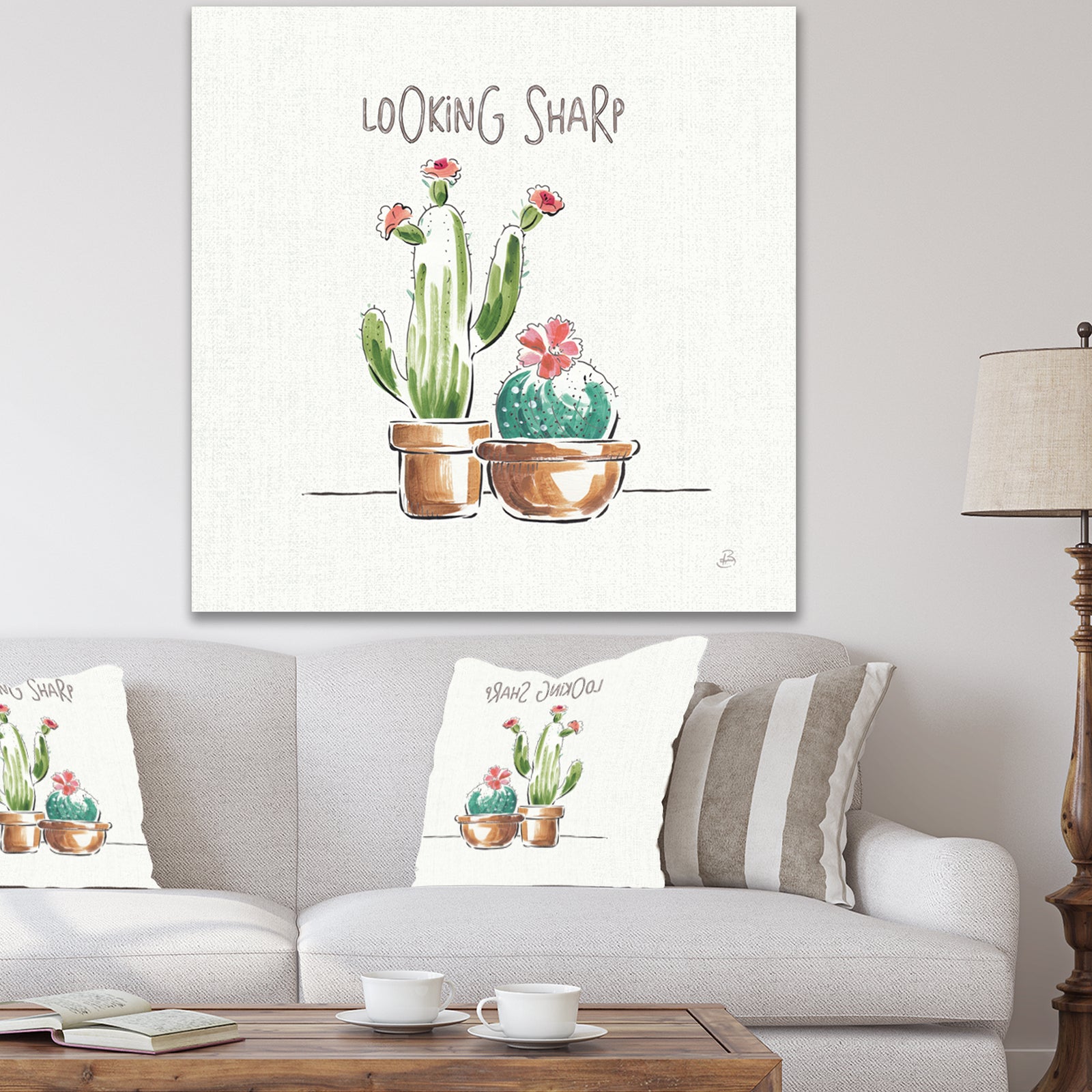 Desert Botanical Bloom I - Cabin & Lodge Canvas Art