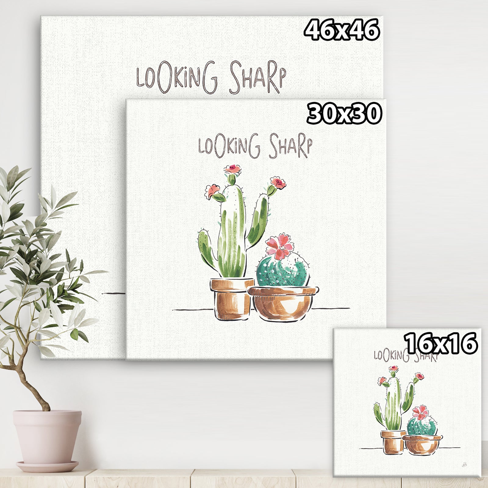 Desert Botanical Bloom I - Cabin & Lodge Canvas Art