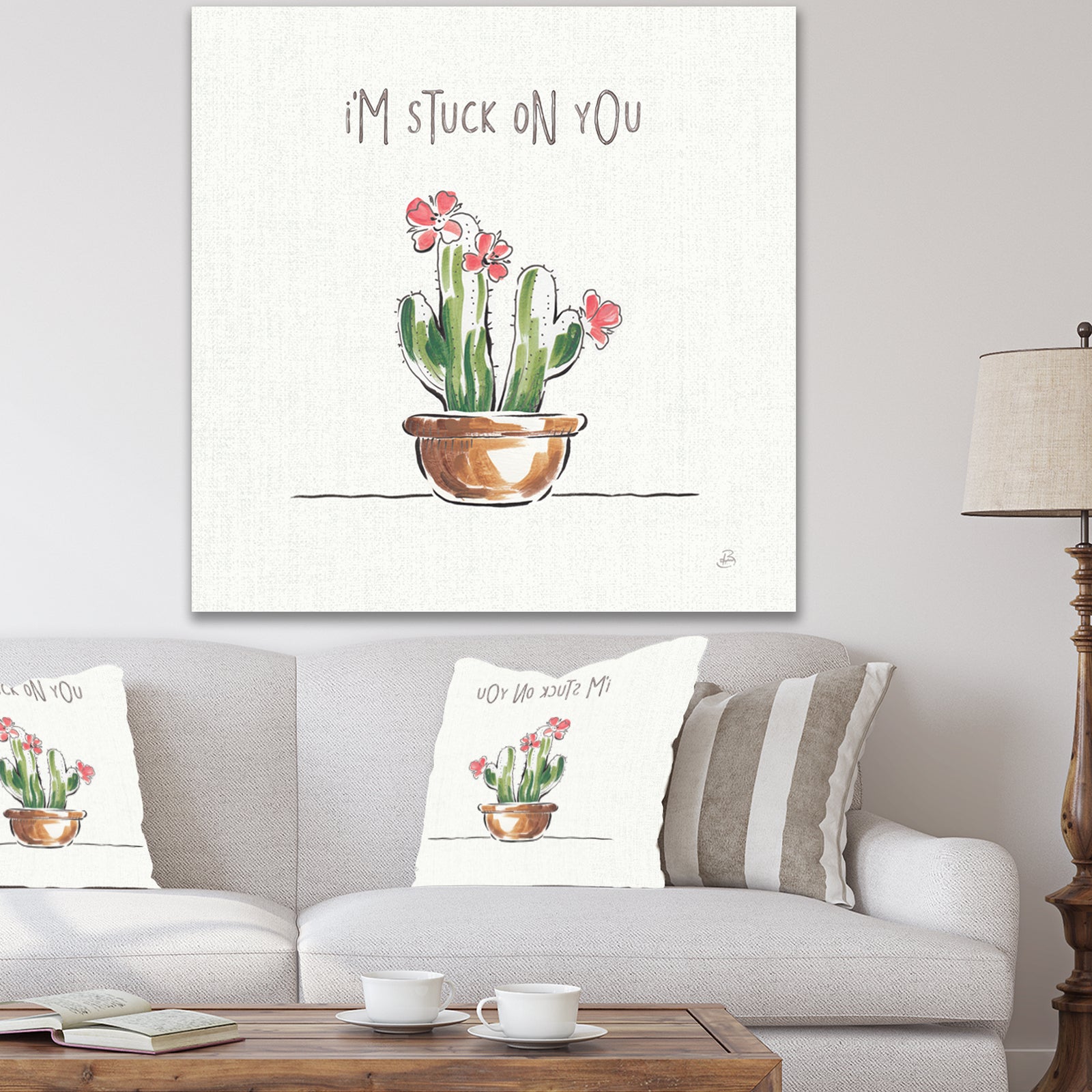 Desert Botanical Bloom II - Cabin & Lodge Premium Canvas Wall Art