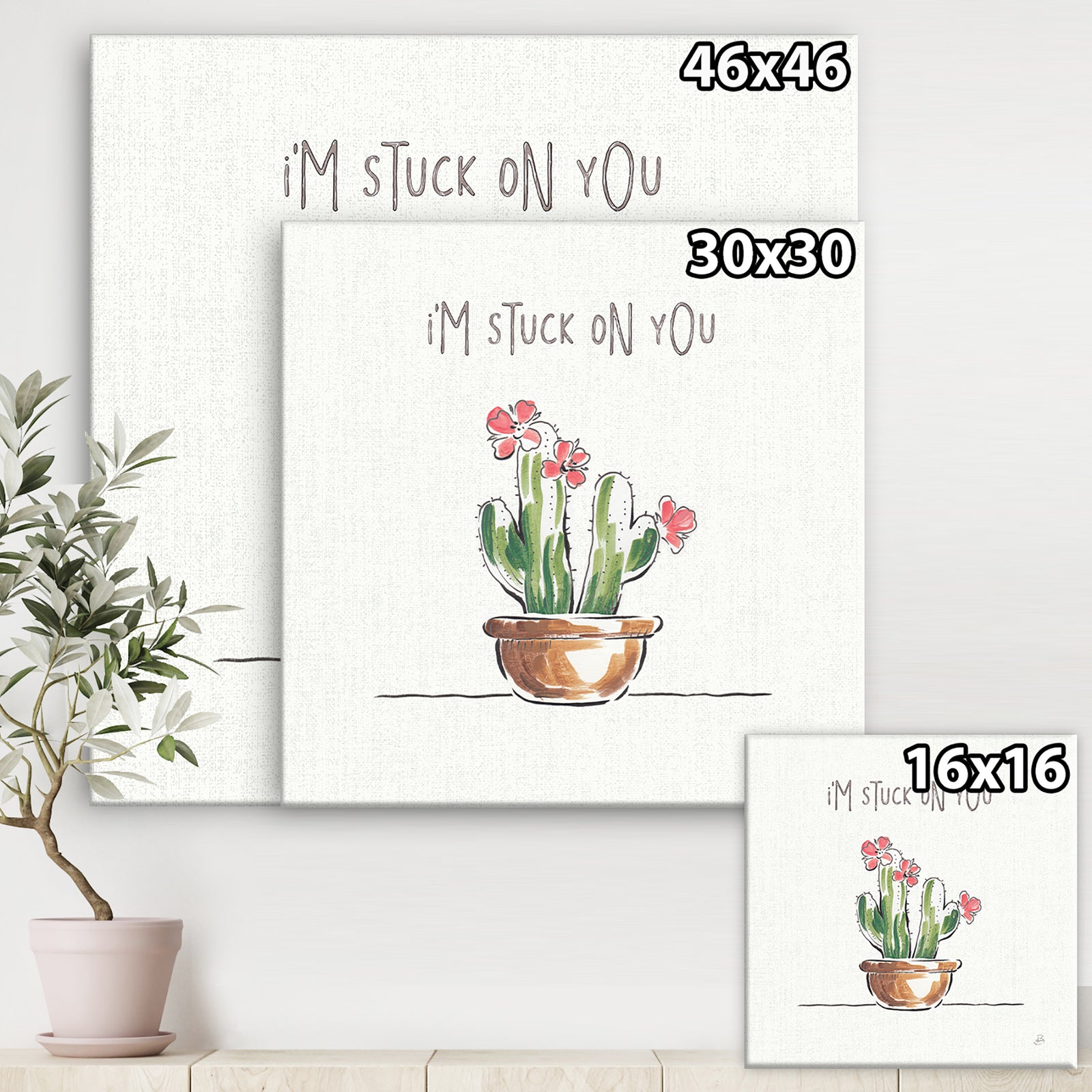 Desert Botanical Bloom II - Cabin & Lodge Premium Canvas Wall Art