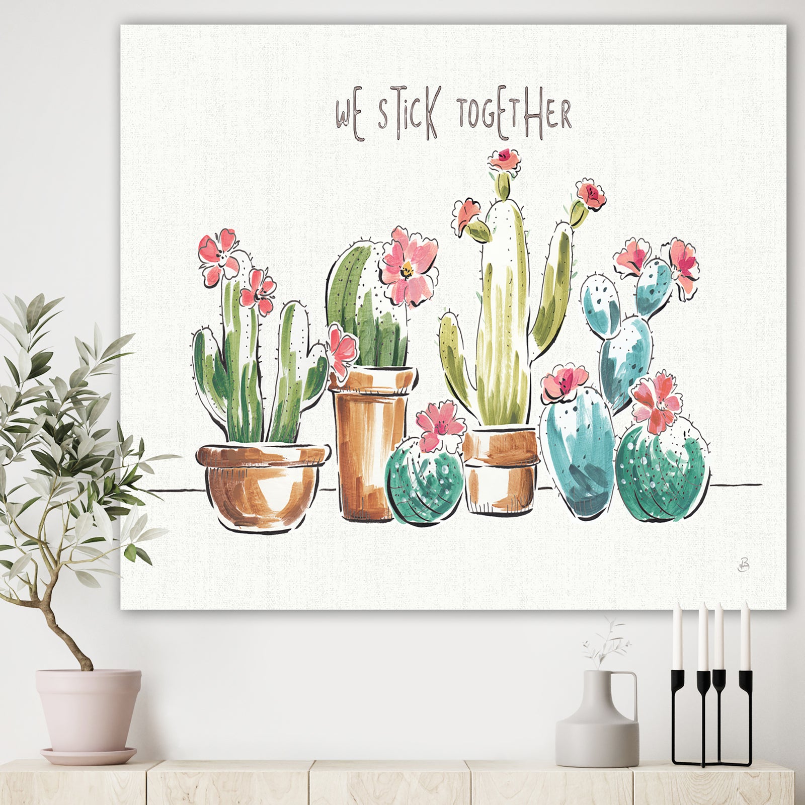 Desert Botanical Bloom III - Cabin & Lodge Gallery-wrapped Canvas