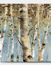 White Birch Forest II - Modern Farmhouse Premium Canvas Wall Art