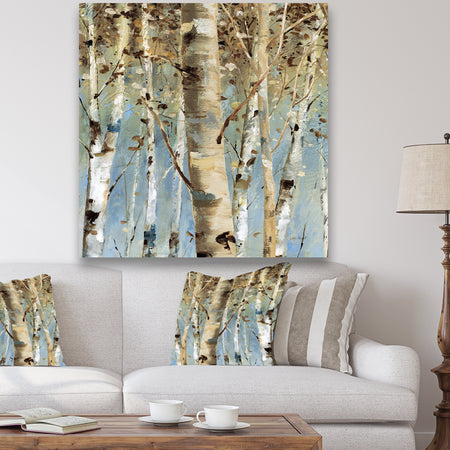 White Birch Forest II - Modern Farmhouse Premium Canvas Wall Art