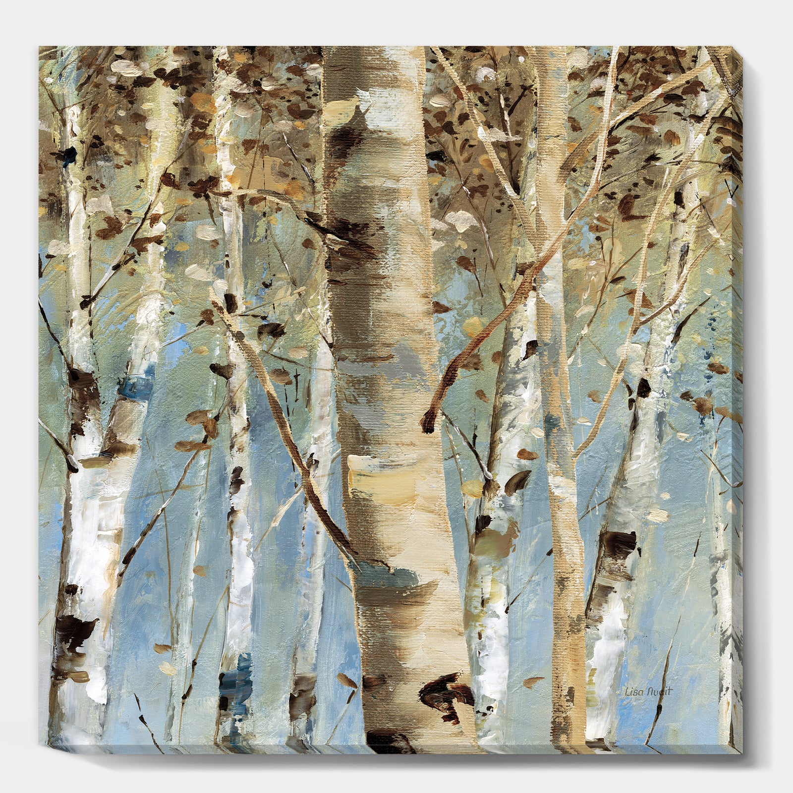White Birch Forest II - Modern Farmhouse Premium Canvas Wall Art