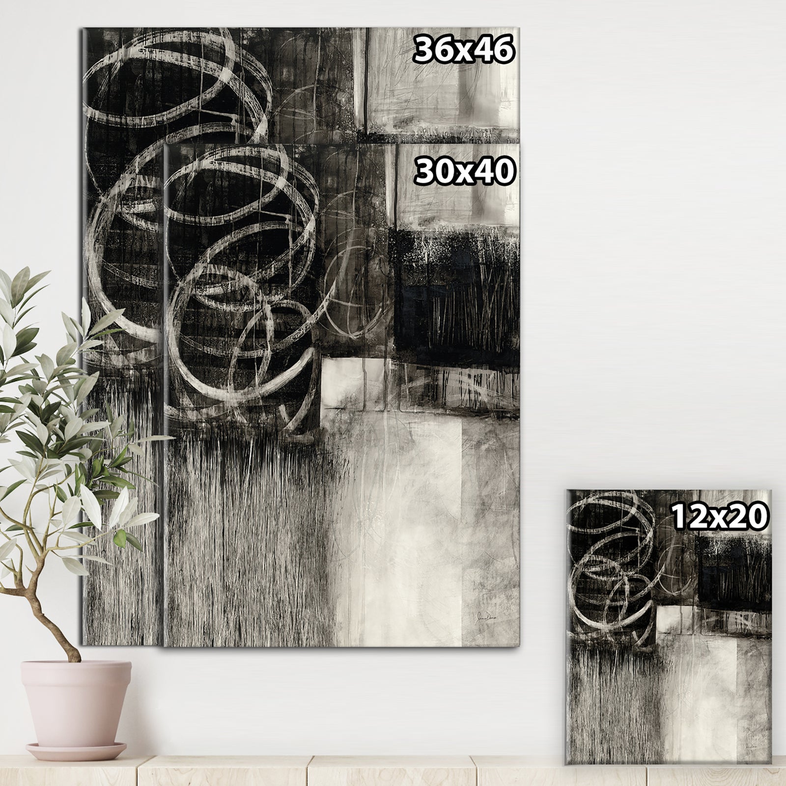 A Geometric Day I - Mid-Century Modern Gallery-wrapped Canvas