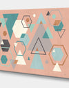 Geometric hexagons Pattern I - Transitional Canvas Art