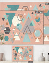 Geometric hexagons Pattern I - Transitional Canvas Art