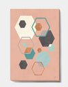 Geometric hexagons Pattern II - Transitional Premium Canvas Wall Art