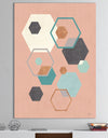 Geometric hexagons Pattern II - Transitional Premium Canvas Wall Art