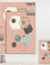 Geometric hexagons Pattern II - Transitional Premium Canvas Wall Art