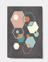 Geometric hexagons Pattern IV - Transitional Canvas Artwork