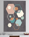 Geometric hexagons Pattern IV - Transitional Canvas Artwork