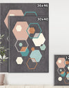 Geometric hexagons Pattern IV - Transitional Canvas Artwork