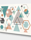 Geometric hexagons Pattern VI - Transitional Premium Canvas Wall Art