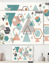Geometric hexagons Pattern VI - Transitional Premium Canvas Wall Art