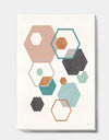 Geometric hexagons Pattern VII - Transitional Gallery-wrapped Canvas