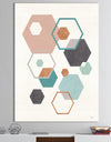 Geometric hexagons Pattern VII - Transitional Gallery-wrapped Canvas