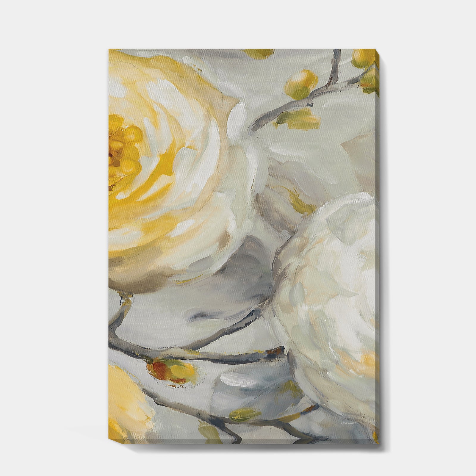 Sunshine Yellow Flower II - Floral Canvas Art