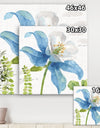 Blue Columbine Wild Flower with Ferns - Cabin & Lodge Premium Canvas Wall Art