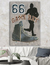 football Game Day II - Vintage Sport Canvas Artwork