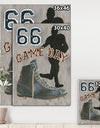 football Game Day II - Vintage Sport Canvas Artwork