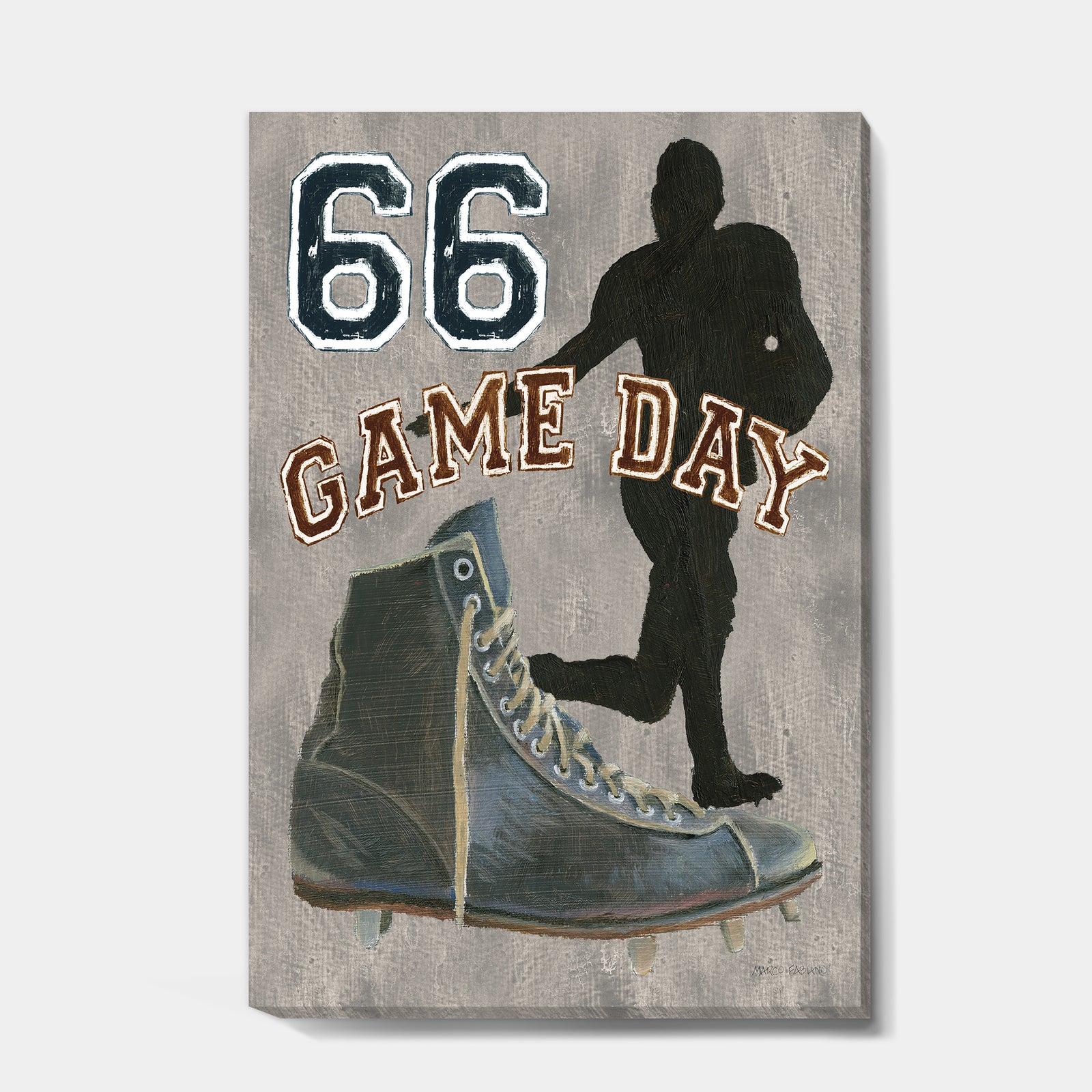football Game Day II - Vintage Sport Canvas Artwork