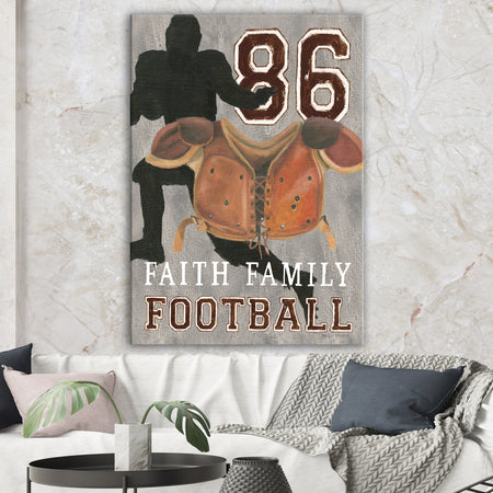 football Game Day III - Vintage Sport Canvas Art
