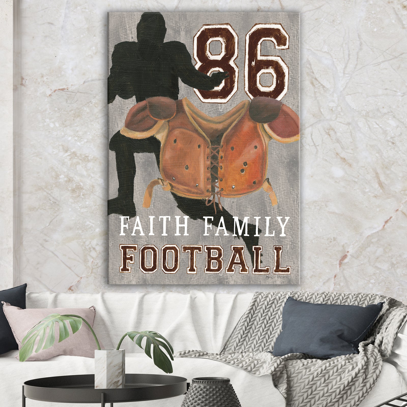football Game Day III - Vintage Sport Canvas Art