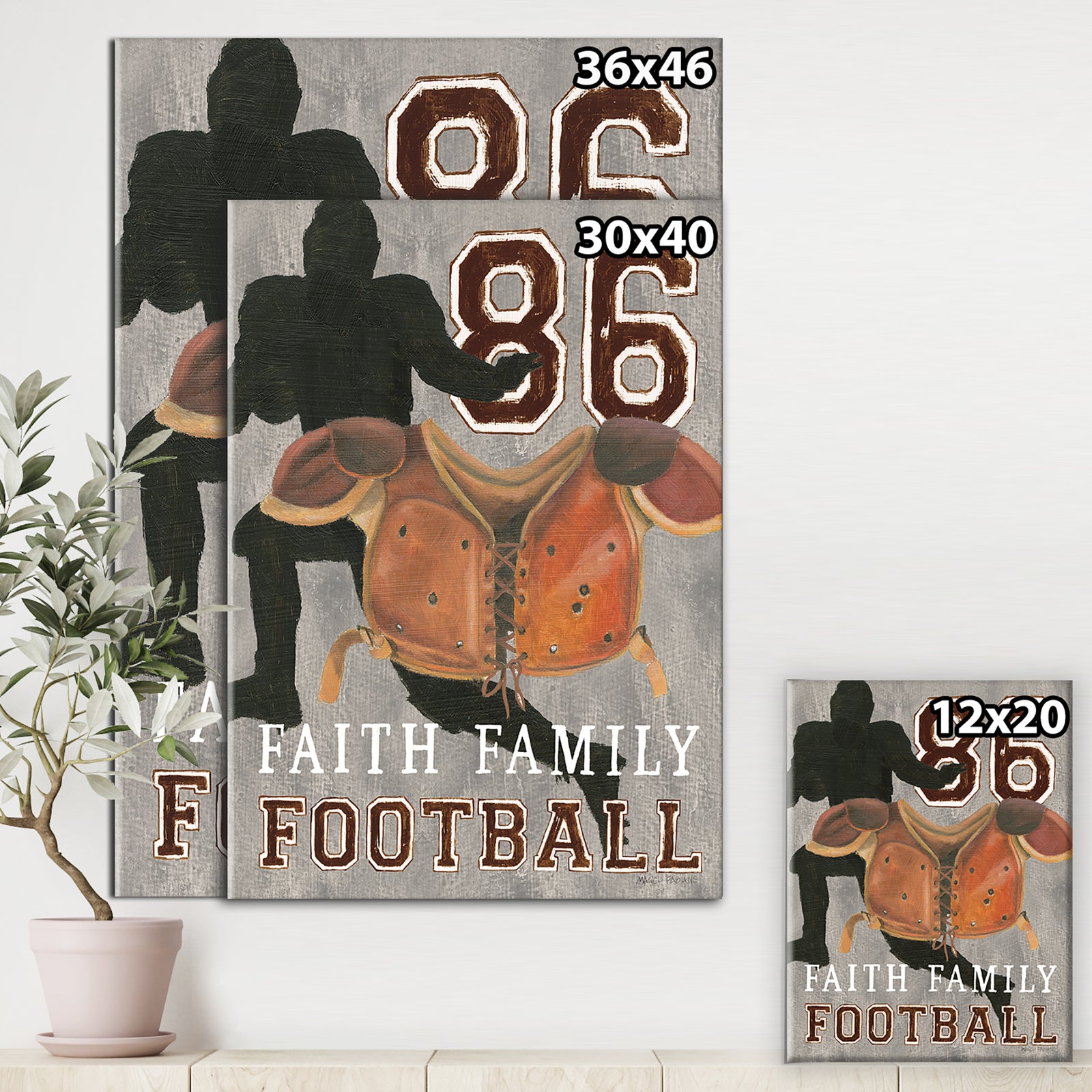 football Game Day III - Vintage Sport Canvas Art