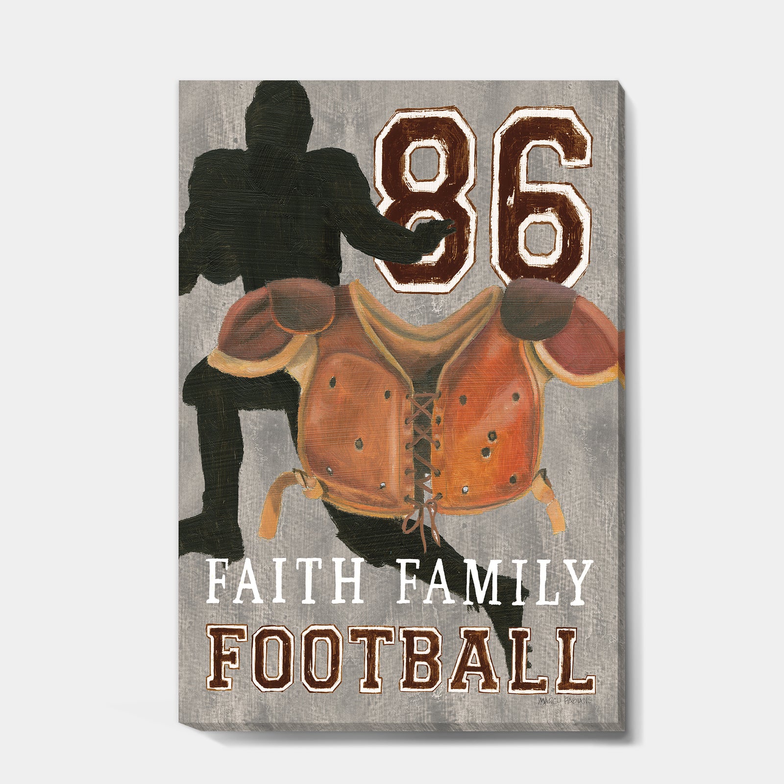 football Game Day III - Vintage Sport Canvas Art