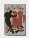 football Game Day IV - Vintage Sport Premium Canvas Wall Art