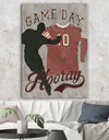 football Game Day IV - Vintage Sport Premium Canvas Wall Art