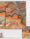 Abstract Gilded Orange Waves - Contemporary Gallery-wrapped Canvas