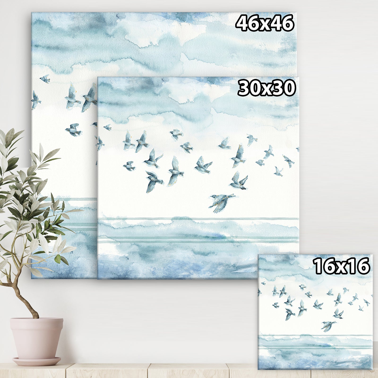 Indigold Bird Cottage Family VII - Animals Premium Canvas Wall Art