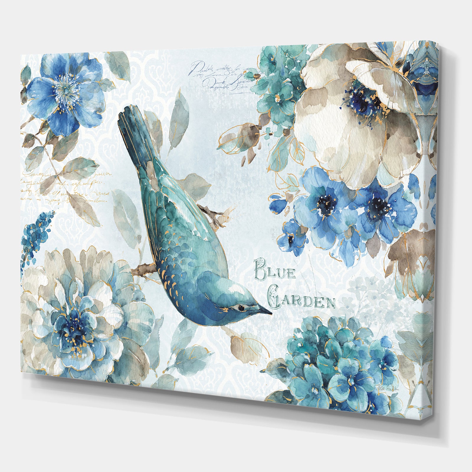 Indigold Bird Cottage Family V - Farmhouse Gallery-wrapped Canvas