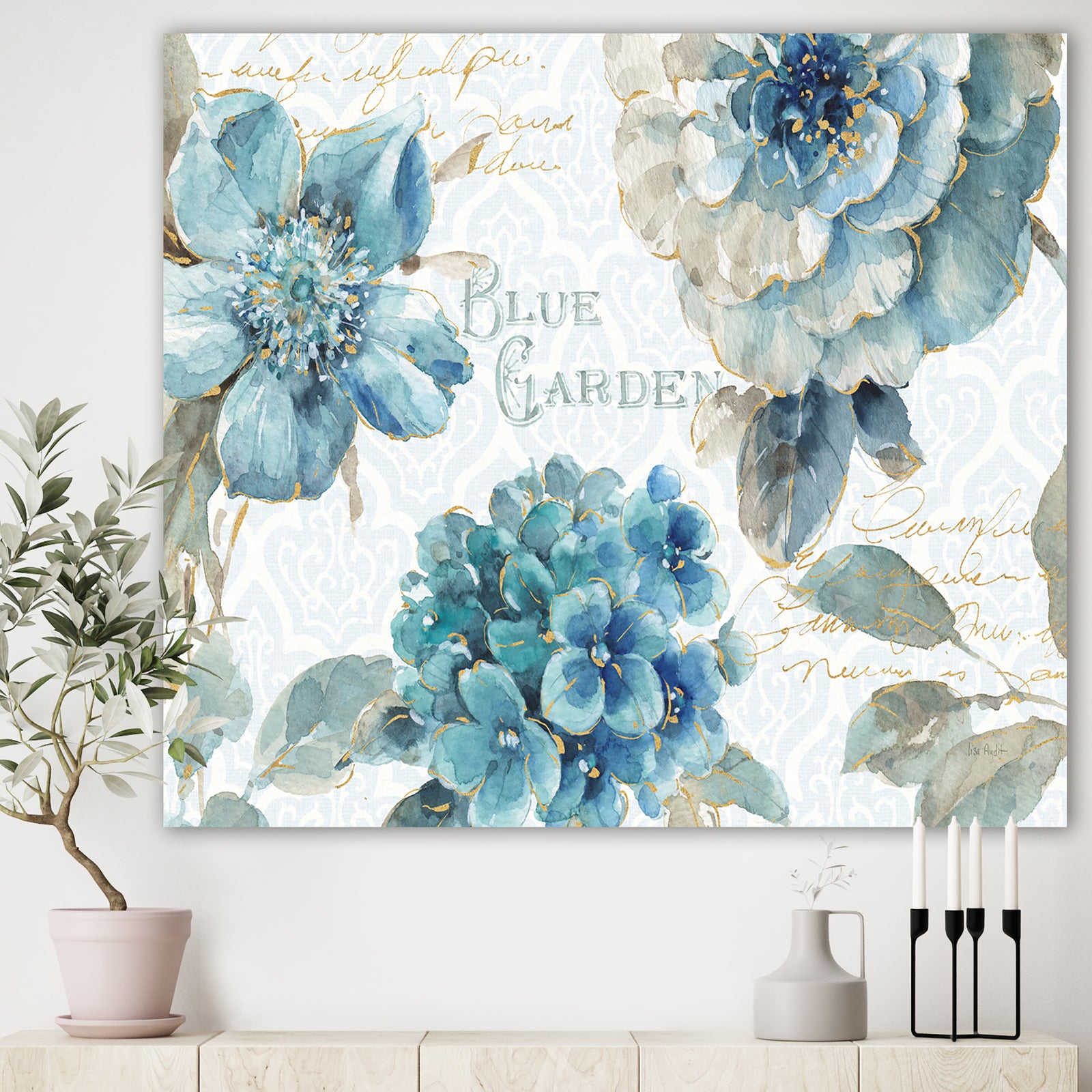 My Greenhouse Cottage Flowers I - Farmhouse Canvas Artwork