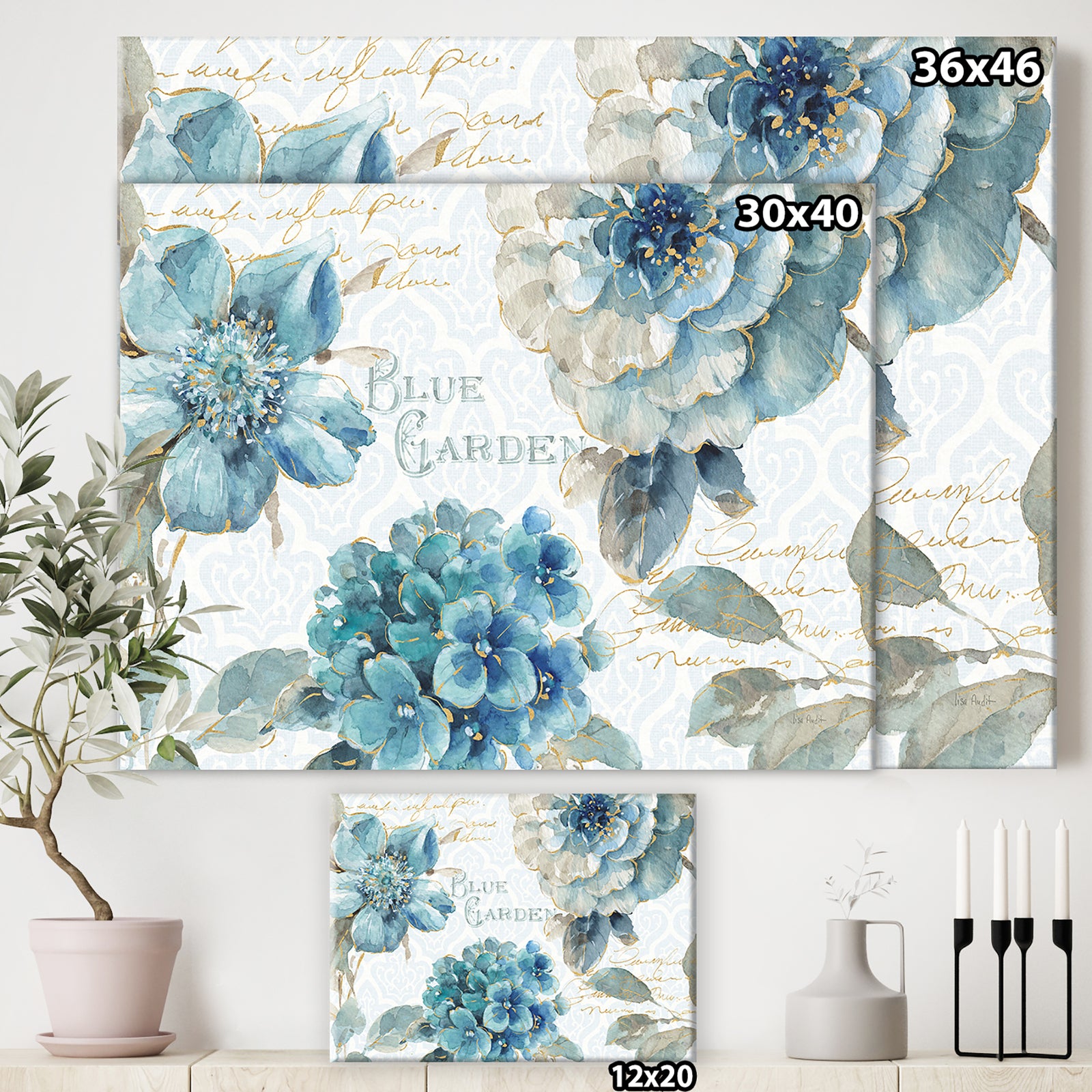 My Greenhouse Cottage Flowers I - Farmhouse Canvas Artwork