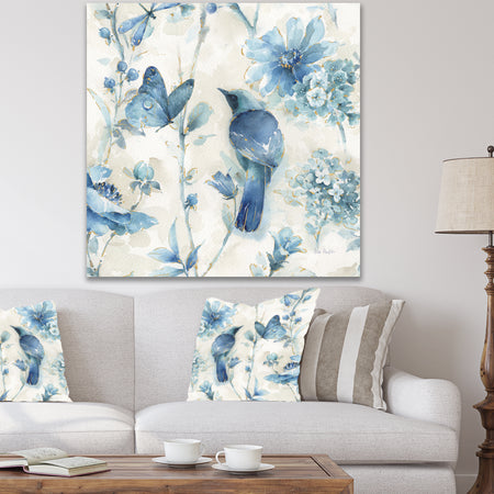 Indigold Bird Cottage Family I - Farmhouse Canvas Art