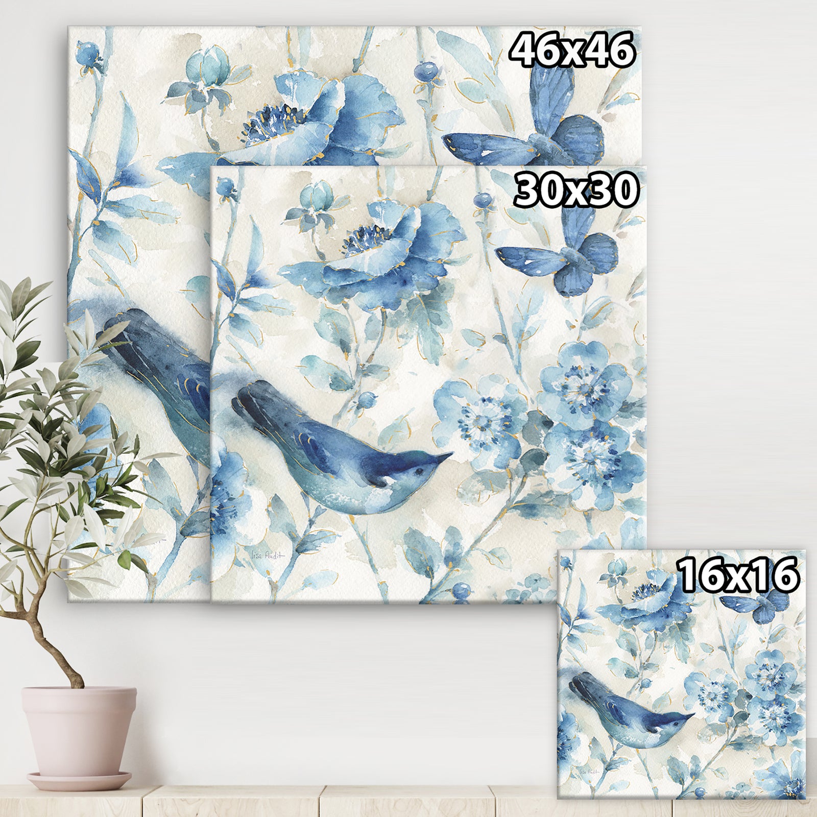 Indigold Bird Cottage Family II - Premium Canvas Wall Art