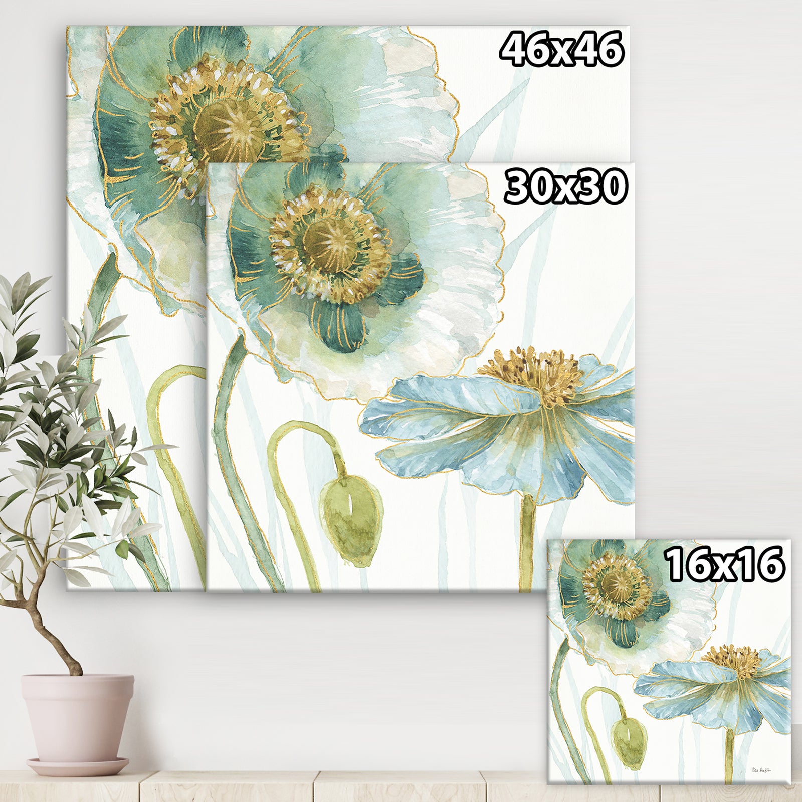 My Greenhouse Cottage Flowers II - Traditional Canvas Art